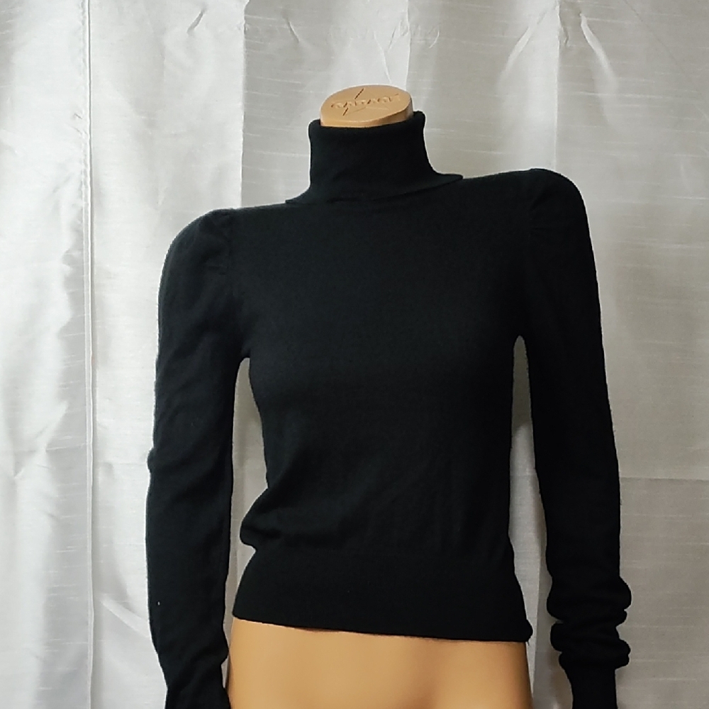 Forever 21 Black Cowl Neck Sweater with Structured Shoulders